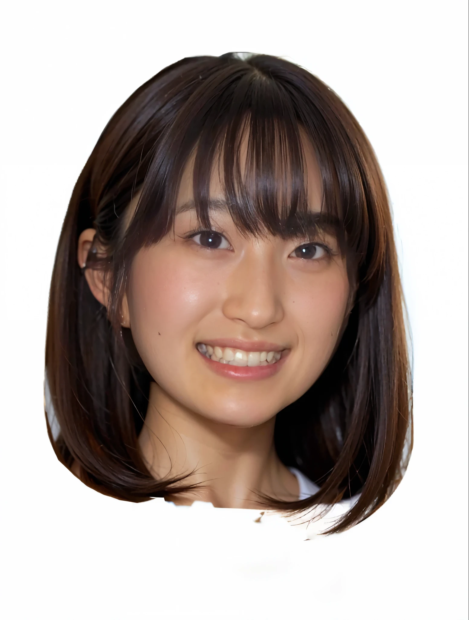 (8k, RAW photo, best quality, masterpiece, realistic, detailed face, detailed skin:1.3), brown hair short bob