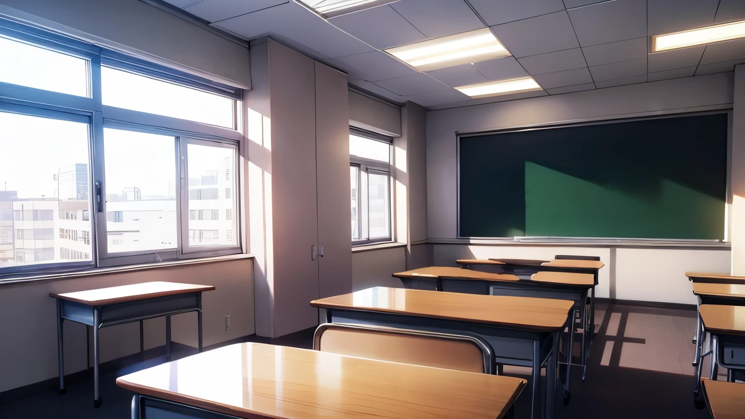 Backround only, class, morning, empty, school, teacher office