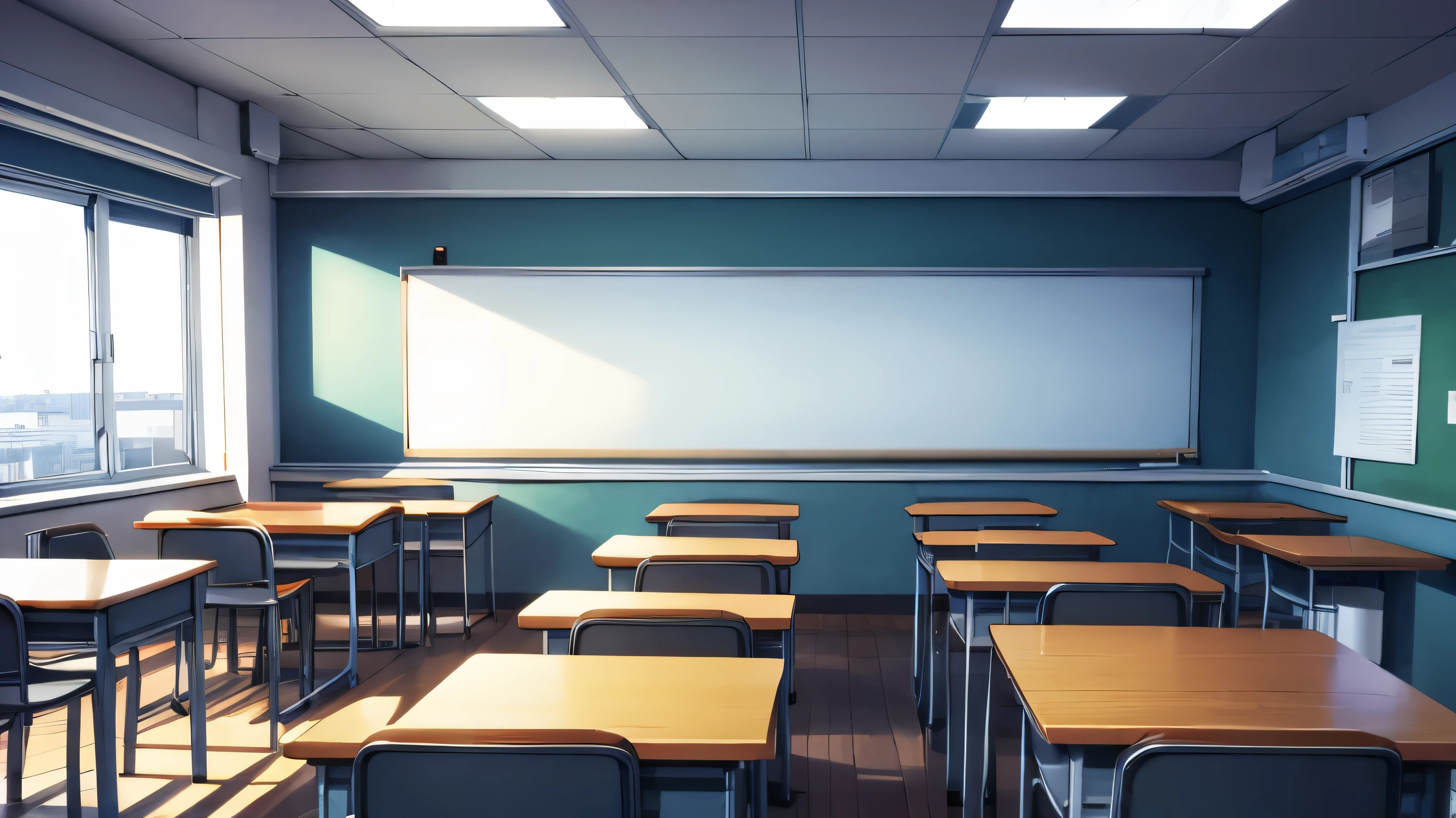 Backround only, class, morning, empty, school, teacher office