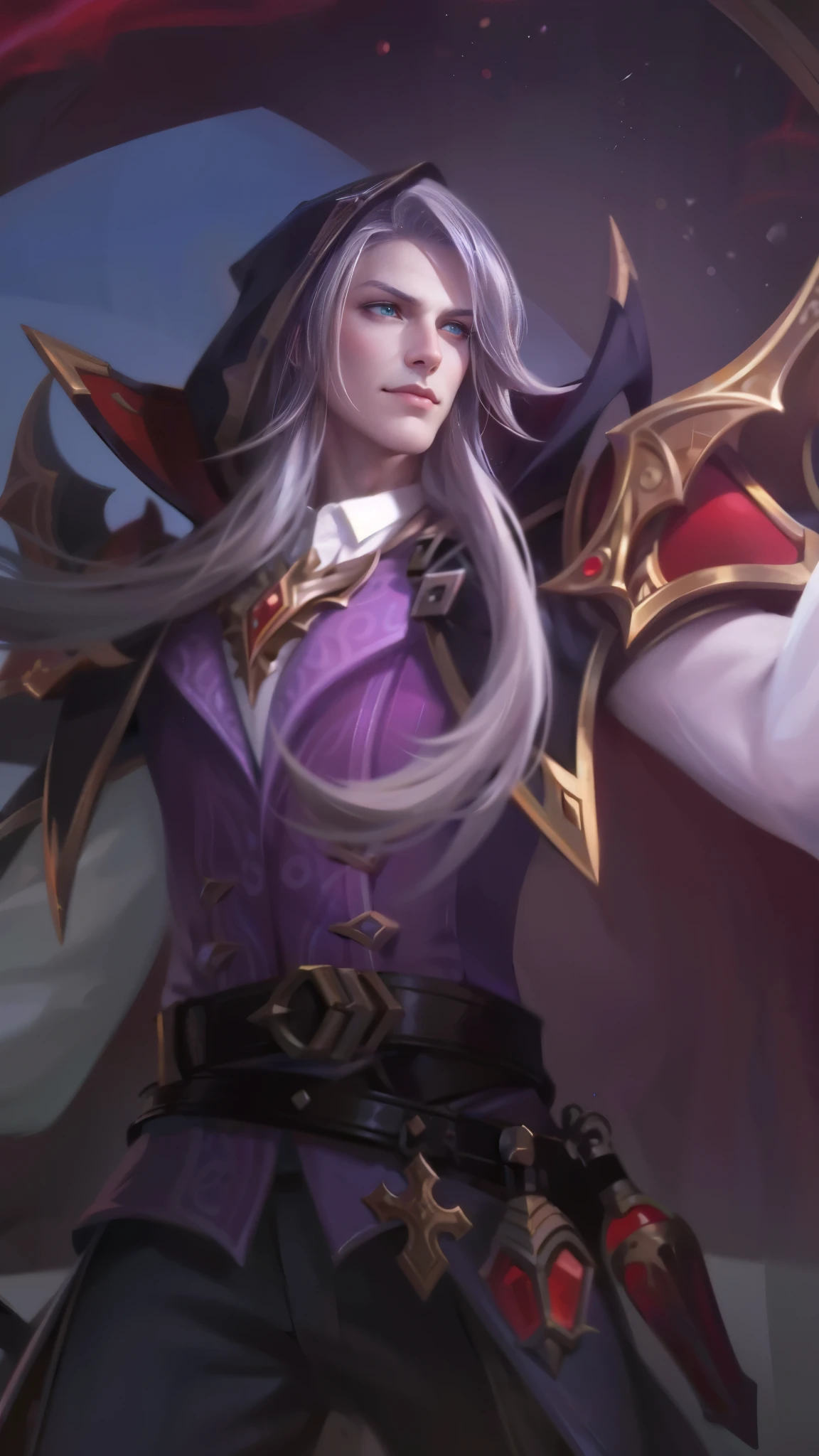 Best quality, masterpiece, detailed skin texture, detailed clothes texture, detailed face, super detail, 8k, intricate detail, 1 boy, The color doesn't change, Muscle guy, 1 guy, smile, league of legends character, karthus from league of legends, extremely detailed artgerm, league of legends character art, splash art, male blonde elf ranger, arthas menethil, artgerm detailed, arthas, league of legends champion, style of kieran yanner.