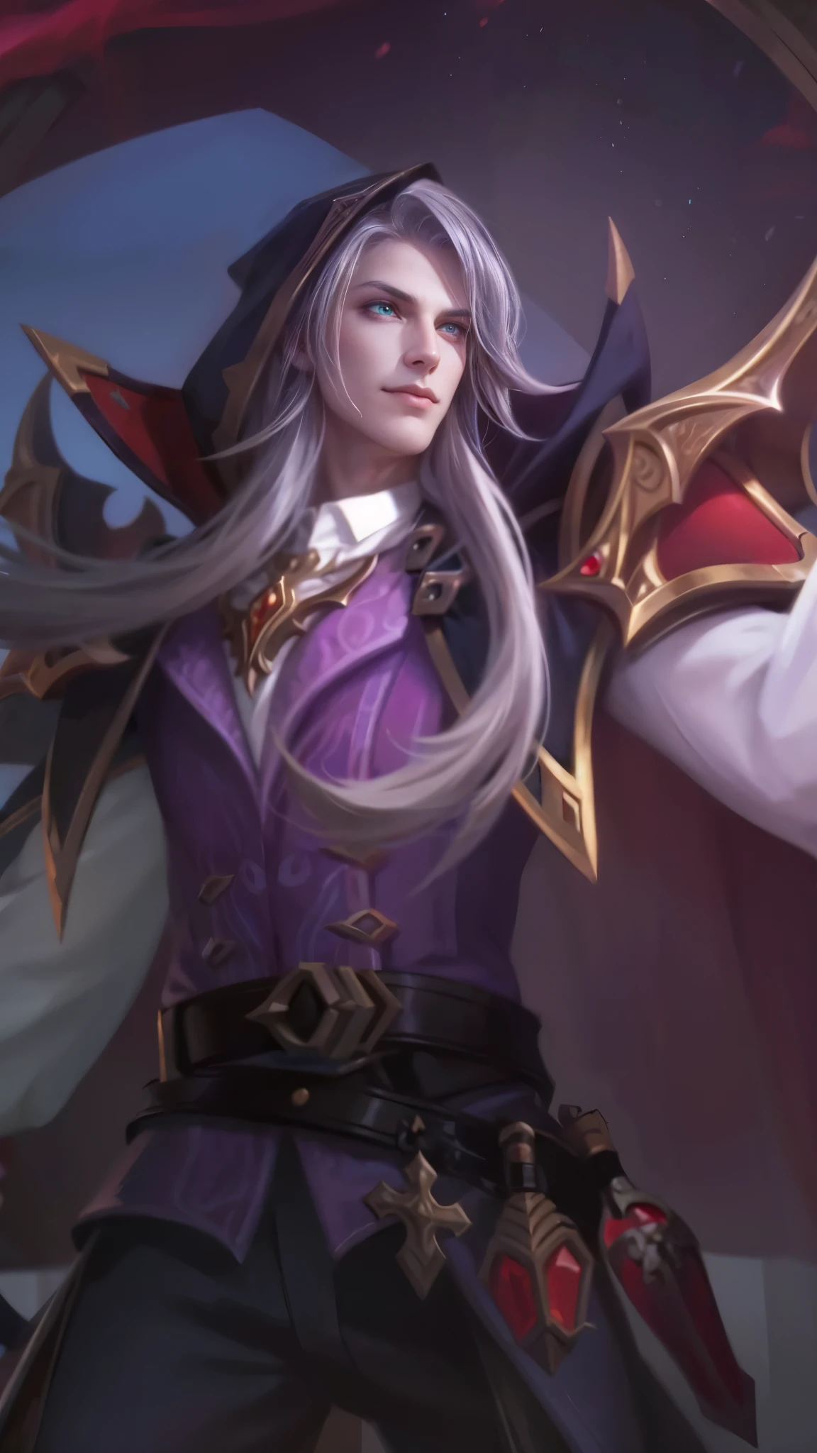 Best quality, masterpiece, detailed skin texture, detailed clothes texture, detailed face, super detail, 8k, intricate detail, 1 boy, The color doesn't change, Muscle guy, 1 guy, smile, league of legends character, karthus from league of legends, extremely detailed artgerm, league of legends character art, splash art, male blonde elf ranger, arthas menethil, artgerm detailed, arthas, league of legends champion, style of kieran yanner.