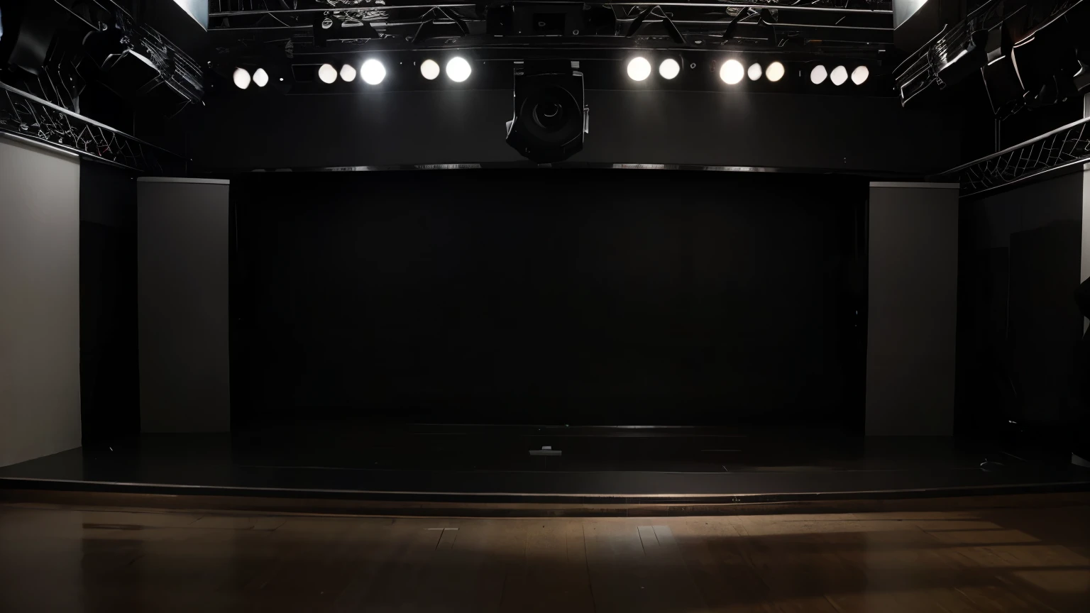 empty tv news show studio