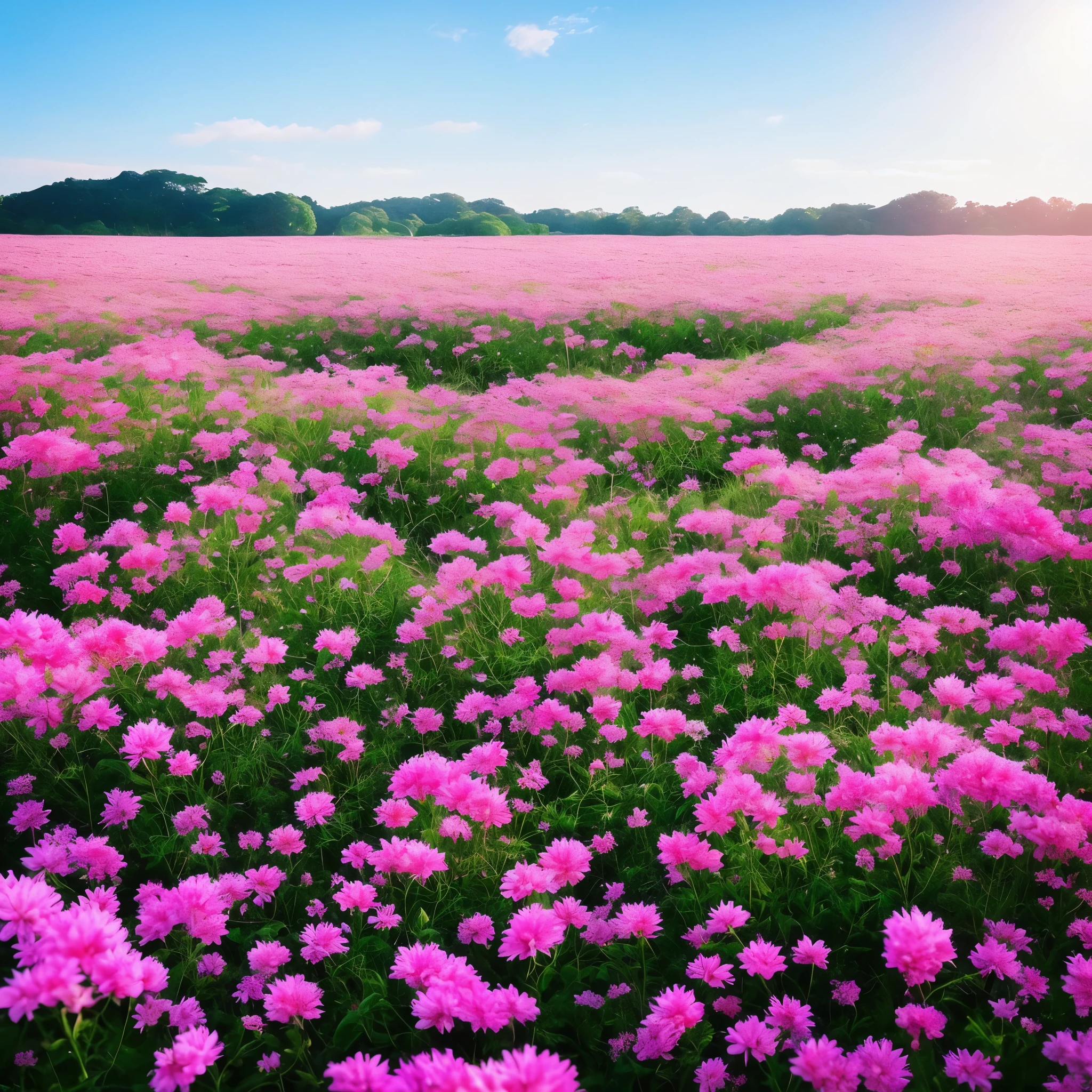 there are many pink flowers that are growing in the field, incredibly ethereal, extremely beautiful and ethereal, very ethereal, very magical and dreamy, soft flowers, surreal waiizi flowers, magical flowers, pretty flowers, beautiful detail, ethereal!!!!!!!, ethereal beauty, glowing flowers, beautiful soft light, beautiful flowers and crystals, beautiful!!!!!!!!!, dreamy and ethereal