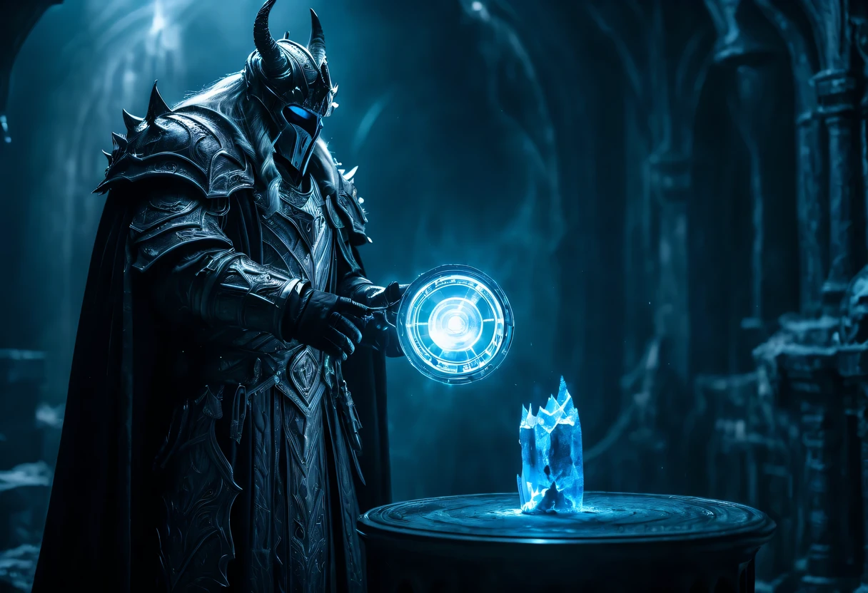 Demon World,lich king,magic movie lens,(movie light,Professional photography:1.5),magic movie scene,Magic movie special effects,Magical movie atmosphere,amazing movie effects,magic movie lens,magic movie scene,Magic movie special effects,Magical movie atmosphere,magic effect