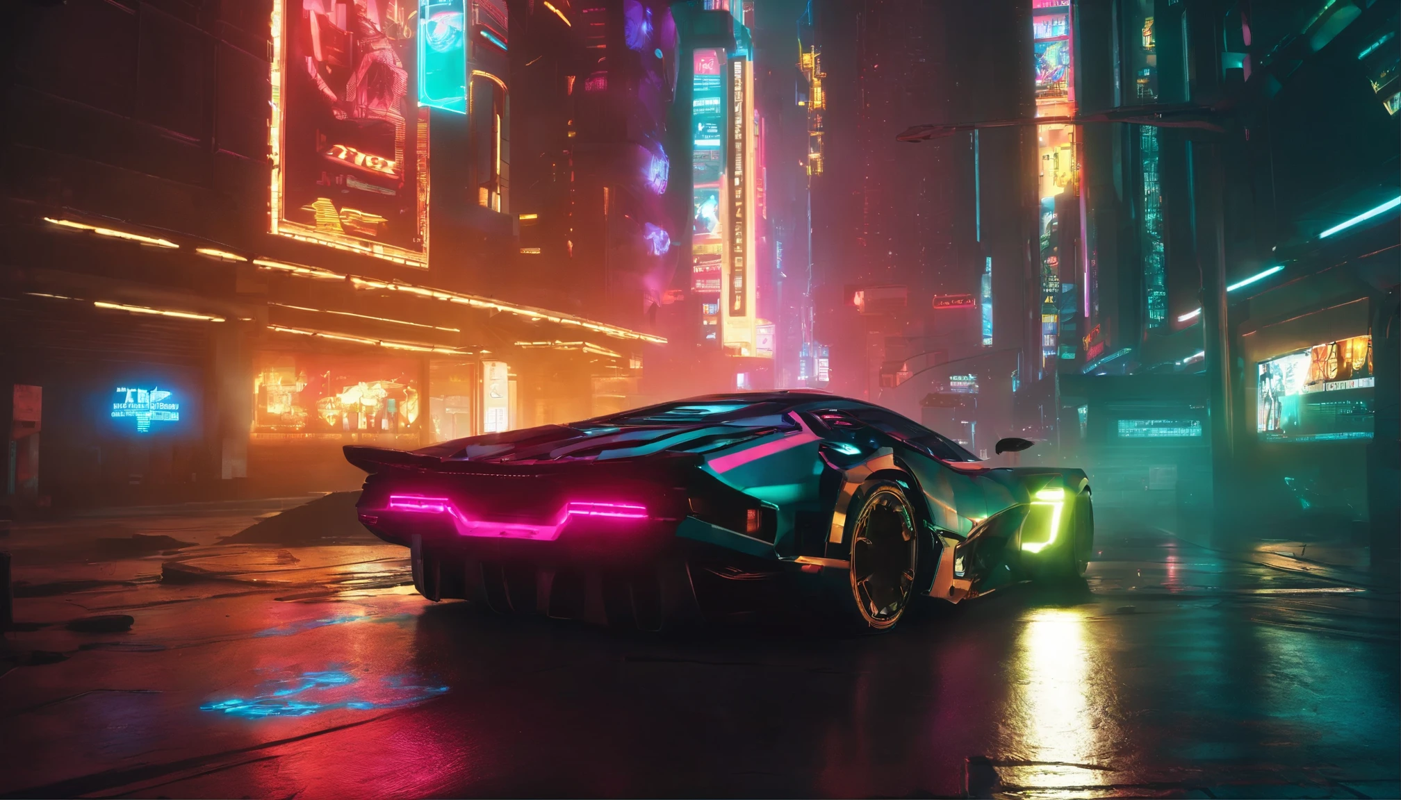 Ultra-high-definition cinematic footage, Batman dressed in a complex cyberpunk streamlined luminous platinum sci-fi mecha, cyberpunk theme, metropolis under colorful lights, strong contrast
