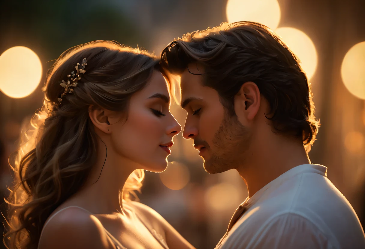 (best quality,4k,8k,high resolution,masterpiece:1.2),Super detailed,(actual,photoactual,photo-actual:1.37),romantic movie scene,(movie lighting:1.5),romantic movie shoot,romantic movie effect,romantic movie atmosphere,romantic movie mood,romantic movie style,Romantic movie vision,romantic movie scene,romantic movie atmosphere,romantic cinematography,romantic movie composition,romantic movie scenes,Romance movie color grading,magical lights,soft focus,Sweet and dreamy atmosphere,Subtle and romantic mood,Gentle and delicate brushstrokes,Soft and warm tones,Fascinating close-up,Cinematic wide-angle lens,Glance camera movement,Compelling storytelling,Elegant clothing,Romantic gestures,Cute facial expressions,true emotions,whisper,Intimate communication,golden hour lights,Soft shadows and highlights,lens flare,romantic sheet music,heartfelt dialogue,Subtle background details,Wonderful moments,Magnificent and breathtaking scenery,Warm and inviting color palette,Ethereal and dreamy visual effects,There is a romantic atmosphere in the air,unforgettable love story,magical moment,Mesmerizing visuals,warm connection,dreamy and soft focus,Romantic hugs,romantic tension and chemistry,breathtaking romance,Detailed close-ups of intimate moments,A strong emotional connection,passionate kisses and hugs,love beyond time and space,sincere and tender love,Whispered promises and shared secrets.
