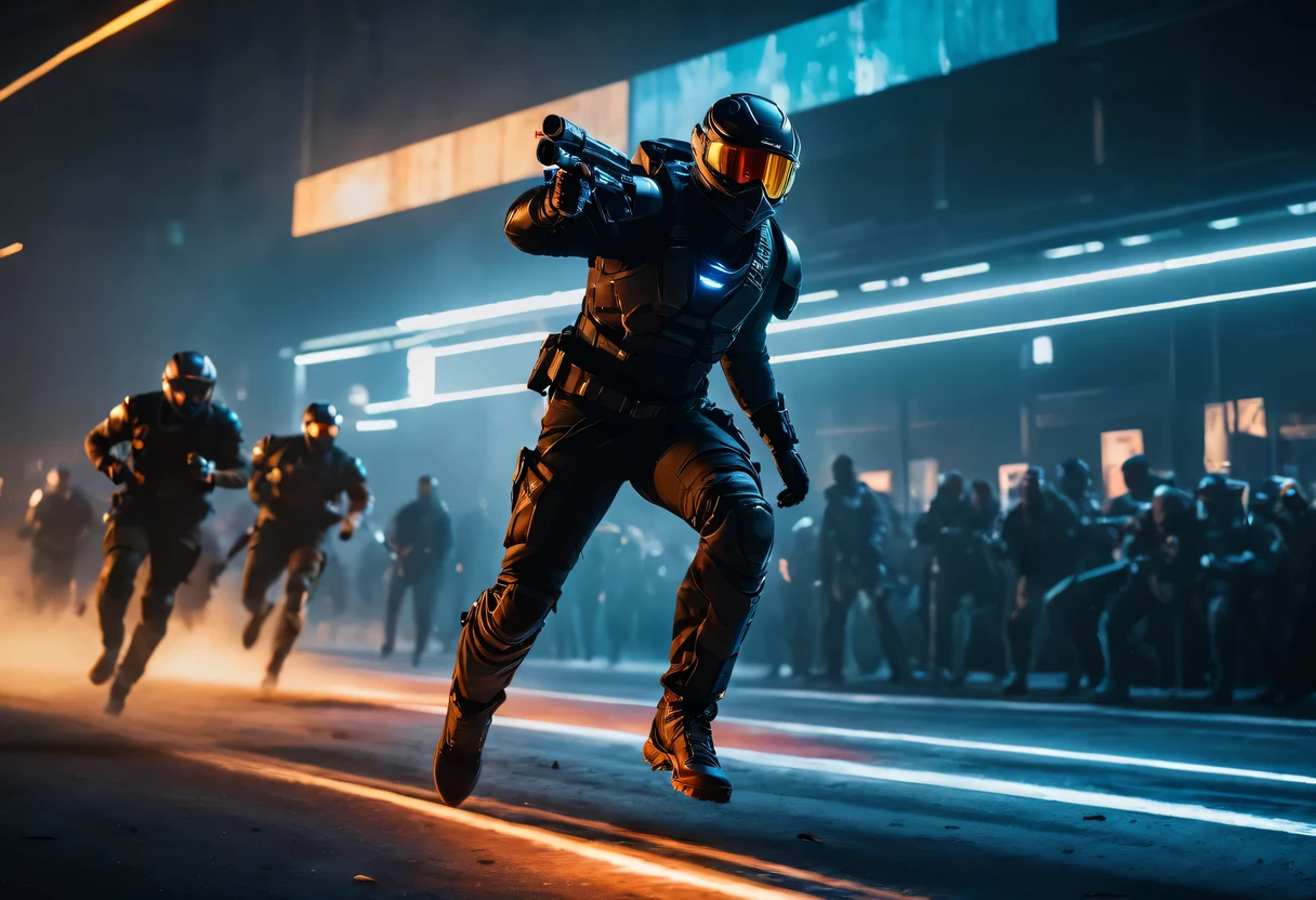 Full of action scenes, strong lighting, Dynamic camera angles, cinema experience, fast paced sport, drama composition, bright colors, High-resolution visuals, dramatic storytelling, wide format cinema lens, immersive atmosphere
