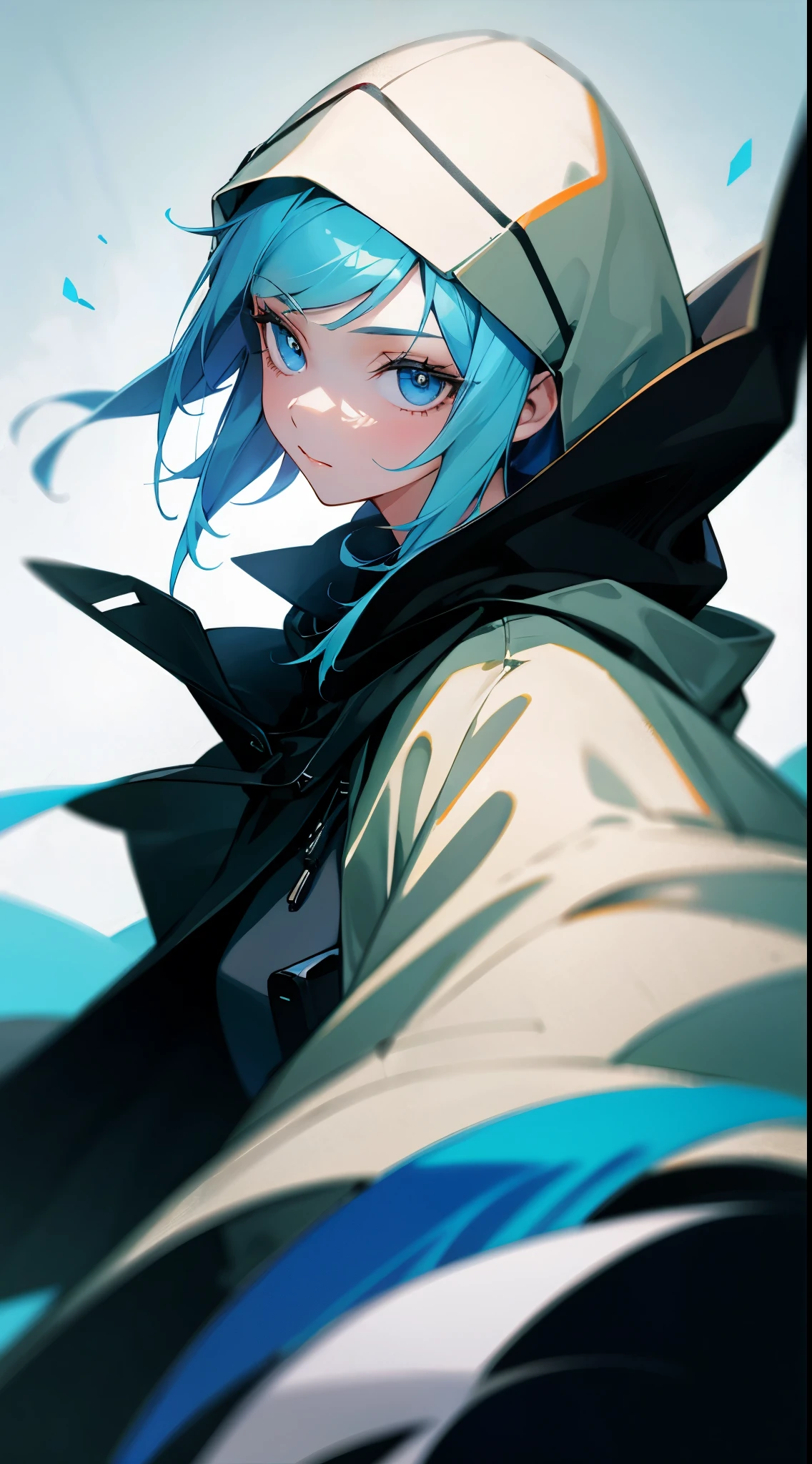 1girl Wearing a hood