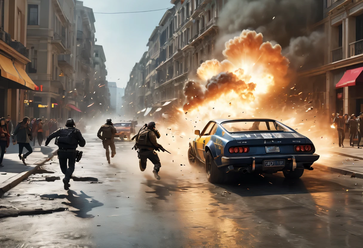 Full of action scenes, strong lighting, Dynamic camera angles, cinema experience, fast paced sport, drama composition, bright colors, High-resolution visuals, dramatic storytelling, wide format cinema lens, immersive atmosphere