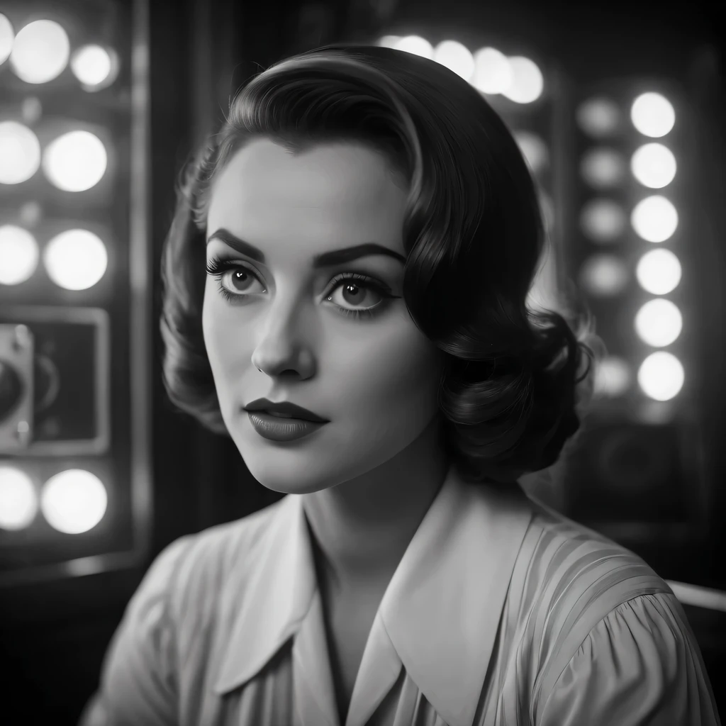 best quality, 4k, 8k, high resolution, masterpiece: 1.2, Super detailed, actual: 1.37, movie shot, film frame, grainy film texture, High quality cinematic experience, flashing lights, The Aesthetics of Silent Film, Directed by a great filmmaker, the magic of movies, (nostalgia, 引起nostalgia的: 1.1) Visual effect, black and white contrast, artistic frames, dramatic lighting, Professional photography, Authentic movie look, retro charm, vignette effect, The charm of old Hollywood, mysterious atmosphere, black and white, retro, High quality, vignette, Detailed facial expressions, nostalgia atmosphere, grainy film.