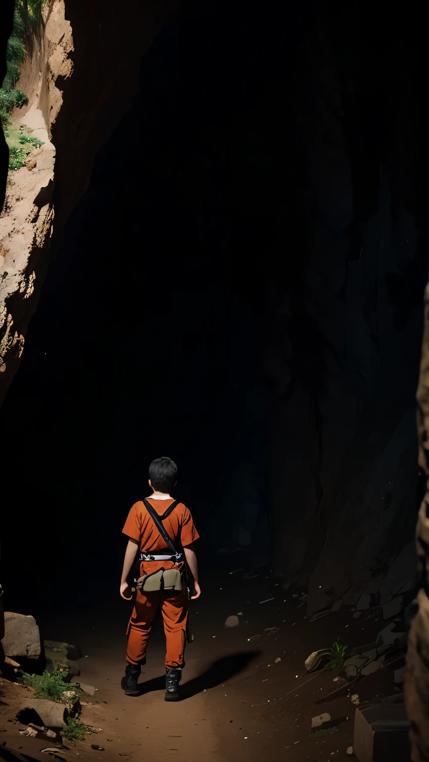 Cartoon Alex who often explored the deepest and darkest caves in search of ancient artifacts and hidden treasures.