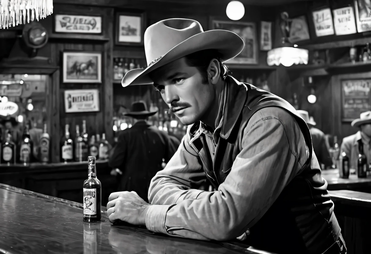 cowboy，Inside the bar，30&#39;west，Movie，nostalgia，