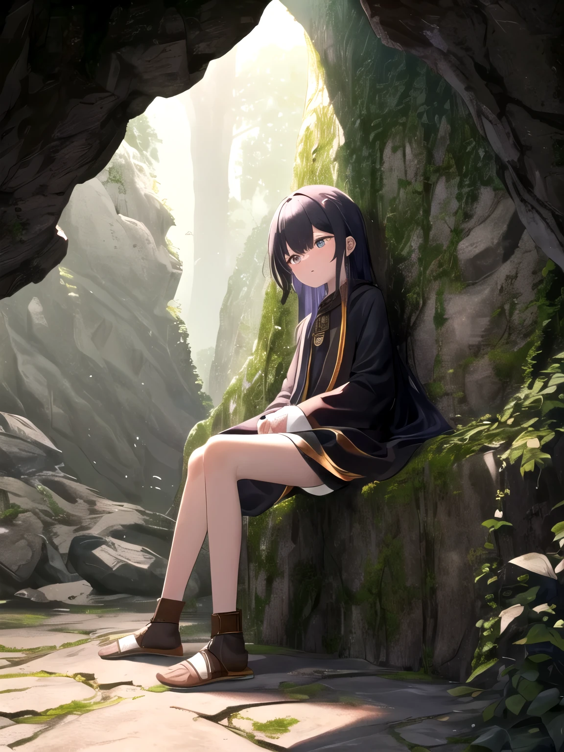 As I groped along the wall,、I found myself in a small room。it is circular、one exit was open。The floor is uneven, like the walls.、It looked like a natural stone surface.。
Looks like I've wandered into some kind of cave.。Sit on the ground、When you try to think about things logically、I remember what I glimpsed。
It seems like I was unconsciously seeking adventure.、Apparently it was given。Meaning、Do I have to go through this cave to get the sword?? Why do I have so much money?、Or perhaps they didn't want something as universal as that.? What on earth is this barrier?!? surely、I don't think it just mechanically fulfills the wishes of those who pass by.?
Fortunately, I had hoped that my life would not be in danger.。That saved me a lot from panicking.。Other wishes...no matter how much time I spend here、I put the sword to the robed man in five minutes、Or at least it can be delivered in time to stop the Demon King's invasion.。
just、I hope my thoughts about the years aren't taken too literally.。and、How is it interpreted as not cheap?? Why wasn't it rejected because it was vague??