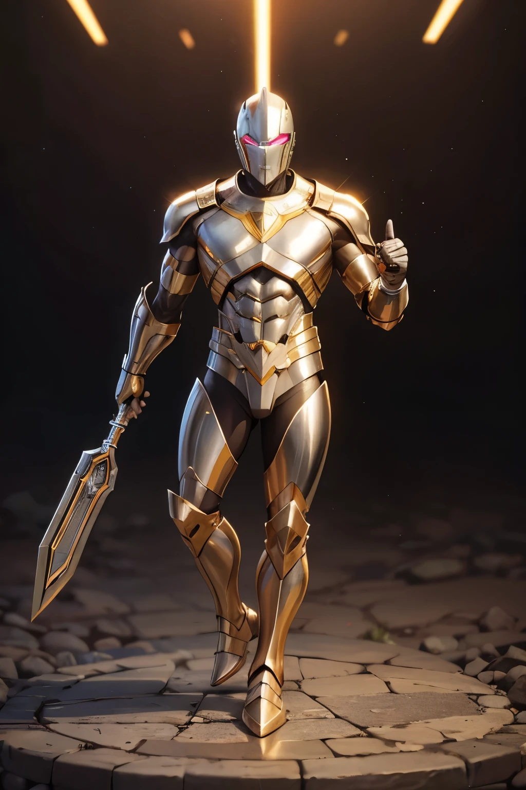 CREATE A HERO WITH A METAL BODY FROM TOE TO HEAD, ALL METALLIC 