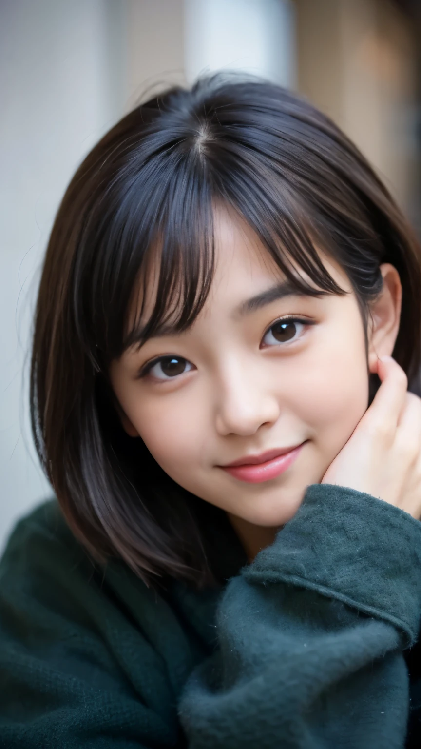 (Best-quality, Masterpiece, Ultra-High-Resolution, (Photorealistic:1.4), Raw Photo, depth of field, professional lighting, perfect anatomy, extremely details), 1girl, 15-years-old, the most famous Japanese idol, in luxury hotel suite, (((wearing very sloppy clothes, detailed sloppy-clothes))), looking at viewer, (extremely cute face like the most popular Japanese idol, (extremely cute and extremely big eyes), extremely beautiful skins), (((extremely messy hair))), extremely cute long-eyelashes, extremely cute lips, innocent smile