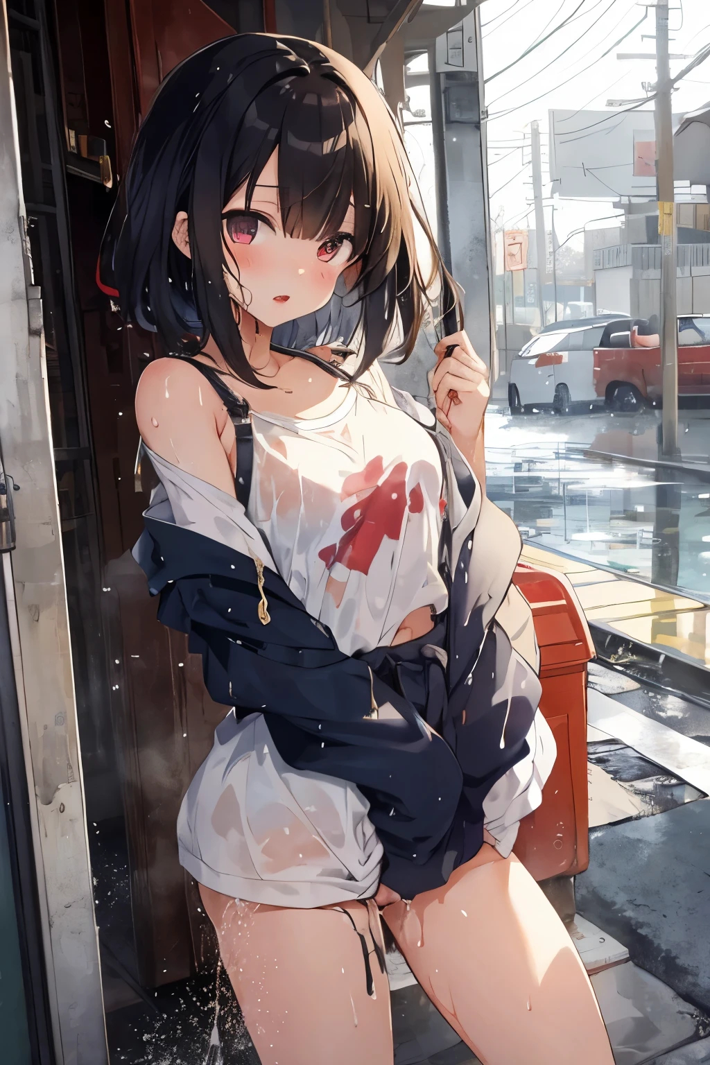 Young, anime girl's dripping wet pussy