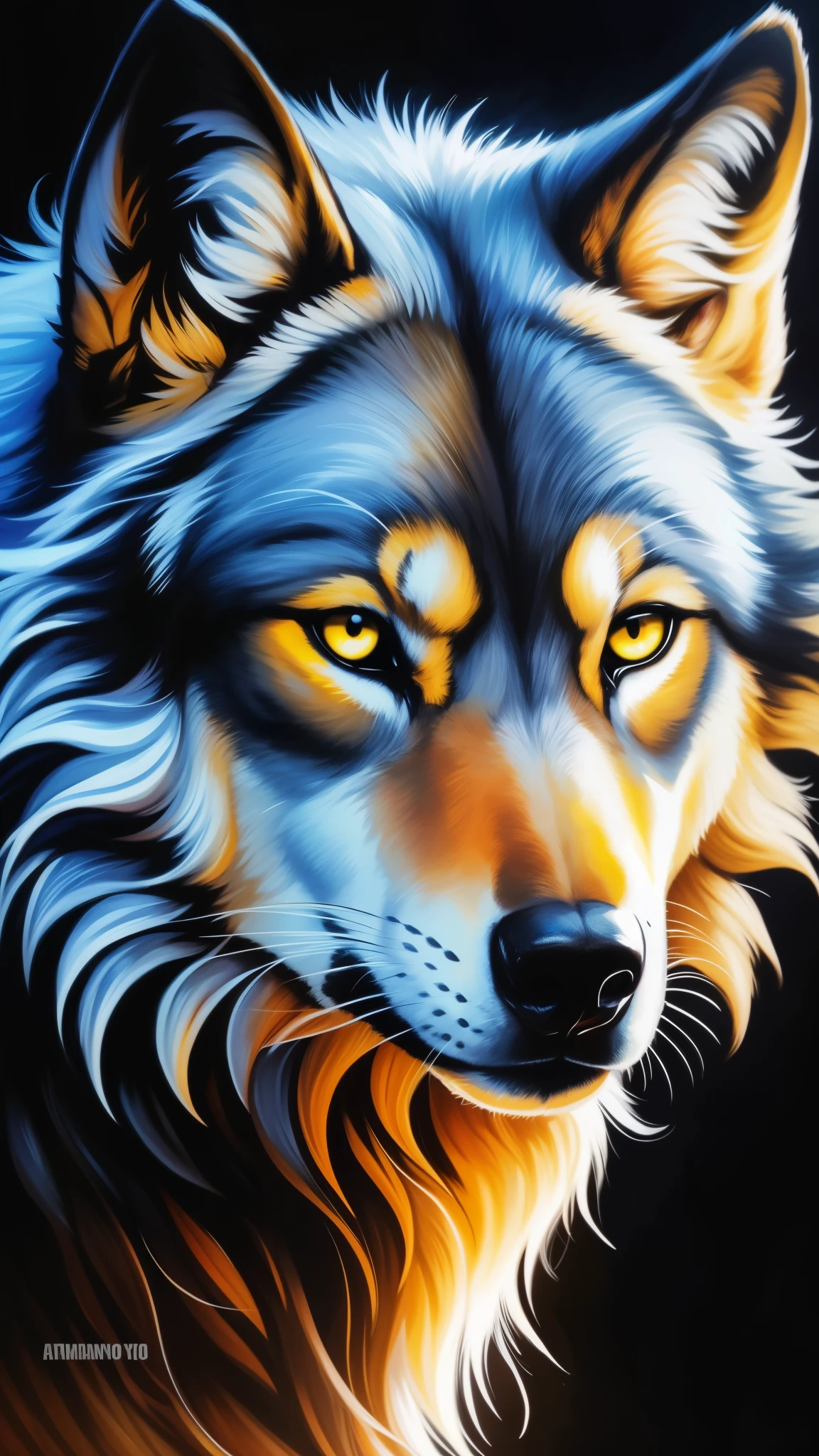 a painting of a No or with blood on the face, Lobo no inferno, No or, photo of No or, portrait of No or fantasy, imagem do avatar, He ad No or, Grim - Lobo, Big No or, portrait of No or, No or, No or alp ha head, wolp, foto de perfil, AngieNo or, No or, alto detalhamen to), He has No or yellow eyes, Meio Lobo, No or dark grey