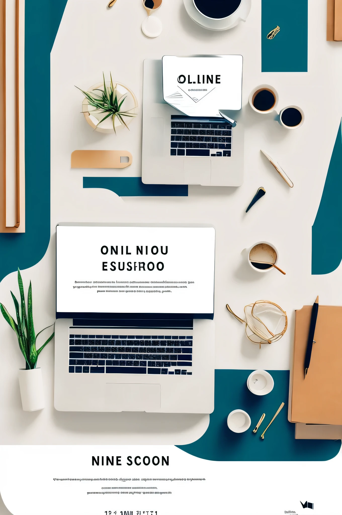 poster for online school minimal classy aesthetic