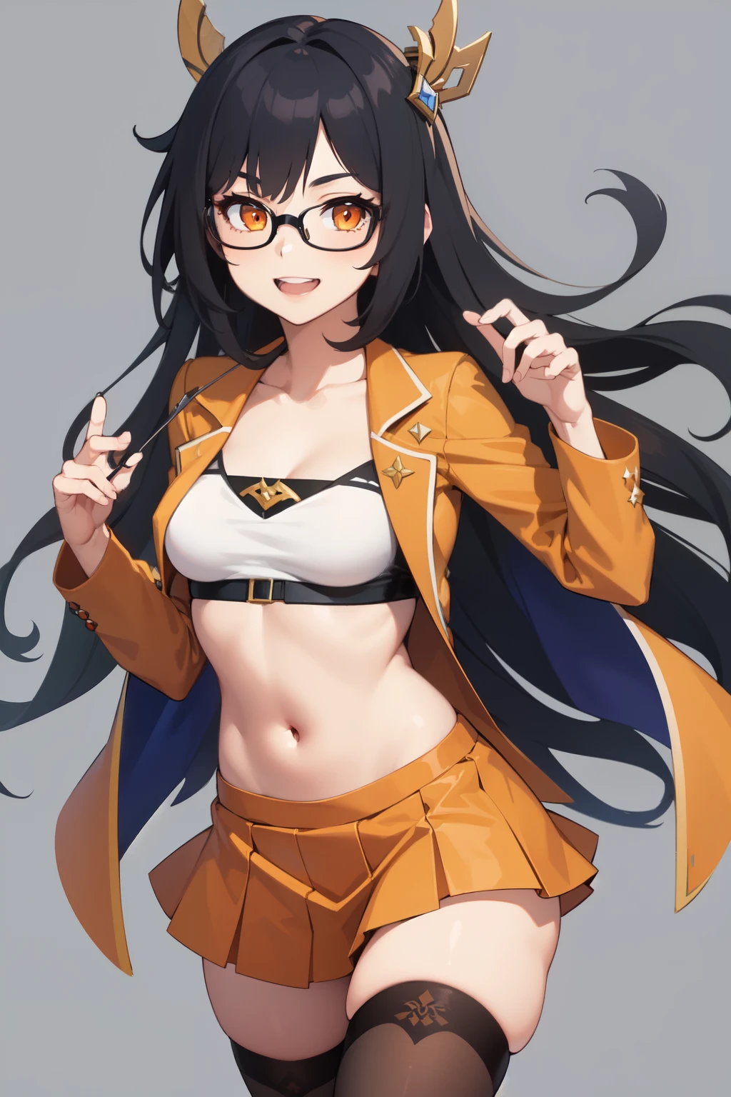 NSFW、1人の女性、brown haired(Curta)、Brown eyes、Black-rimmed glasses、Best Quality、ultra-detailliert、8K resolution、Raw photo、masutepiece、seductive boobs、gorgeous faces、Perfect body、a smile、Race Queen