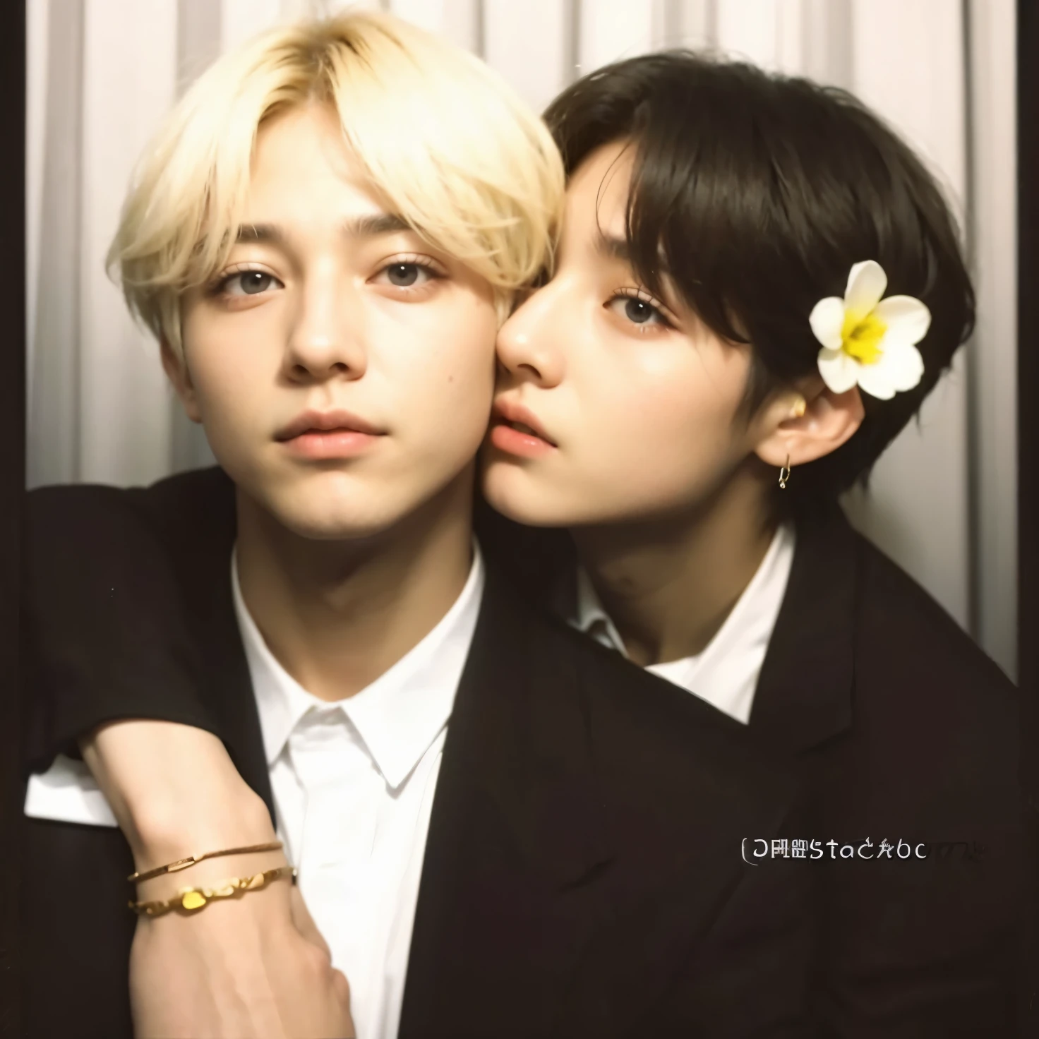 Taehyung and jungkook from bts face, fotorealista, ultrahd, 8K.