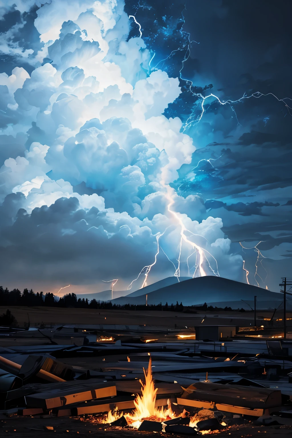 lightning, fogo, guerra