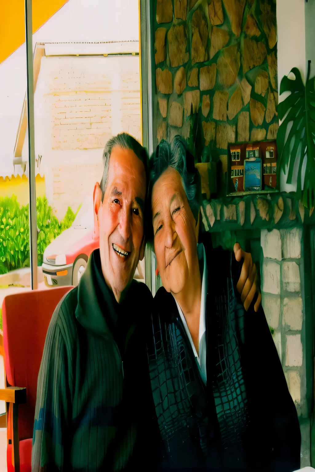 hay dos personas mayores sentadas juntas en una mesa, Mom and Dad, dos ancianos, smiling Pareja, happy Pareja, Two Aboriginal elders, por Lee Loughridge, por Edward Avedisian, both smiling for the camera, Reconfortante, by Juan Gimenez, tomado en 1 9 9 7, por Alexander Kotsis, Pareja, retrato de dos personas