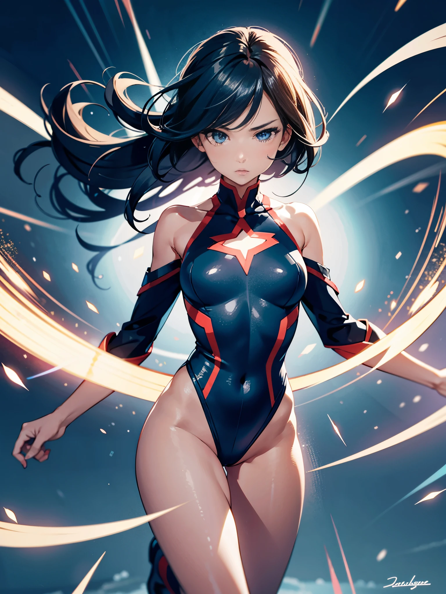 1girl, solo focus, superhero, leotard, highleg leotard, bare legs, boots, mature lady, spinning her body in rapid speed like a tornado, wind swirls, rapid gyration, tornado spinning girl, tornado spin, turning to a whirlwind, ultra highres, absurdres, beautiful face, detailed eyes, symmetric eyes