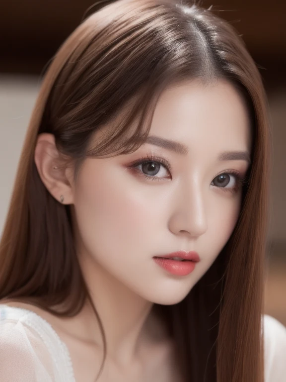 (realistic、masterpiece、Best Quality、8K、highres、high resolution:1.3)、1 girl、Huge breasts、looking at viewers、super fine face and eyes、long hair、 upper body、