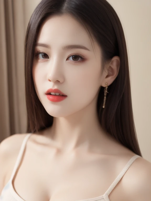 (realistic、masterpiece、Best Quality、8K、highres、high resolution:1.3)、1 girl、Huge breasts、looking at viewers、super fine face and eyes、long hair、 upper body、