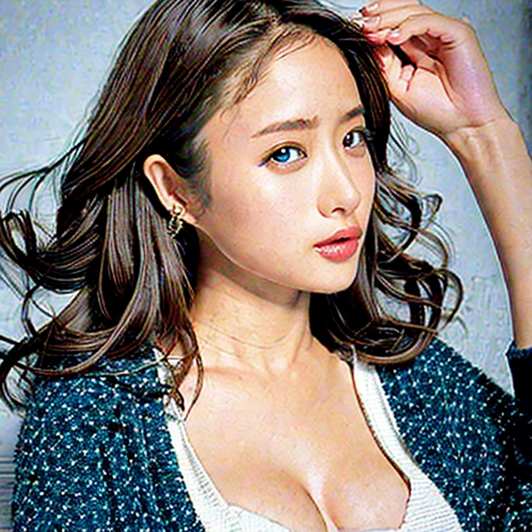 (masterpiece, best quality:1.2), 1girl, solo, sexy, beautiful face, sexy figure, Super fine face、Delicate eyes、Double eyelids、