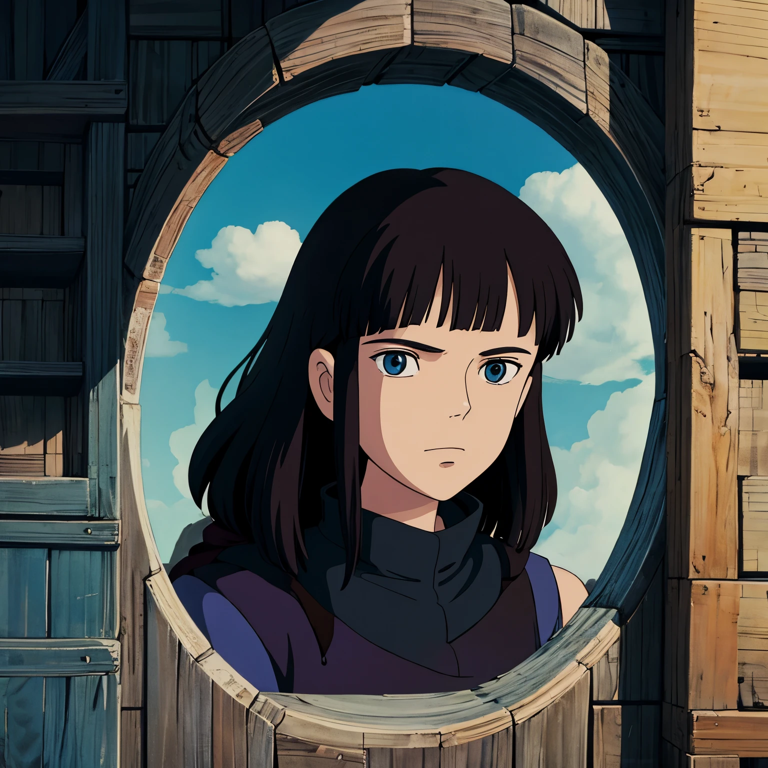 Garçon noir portrait version studio ghibli