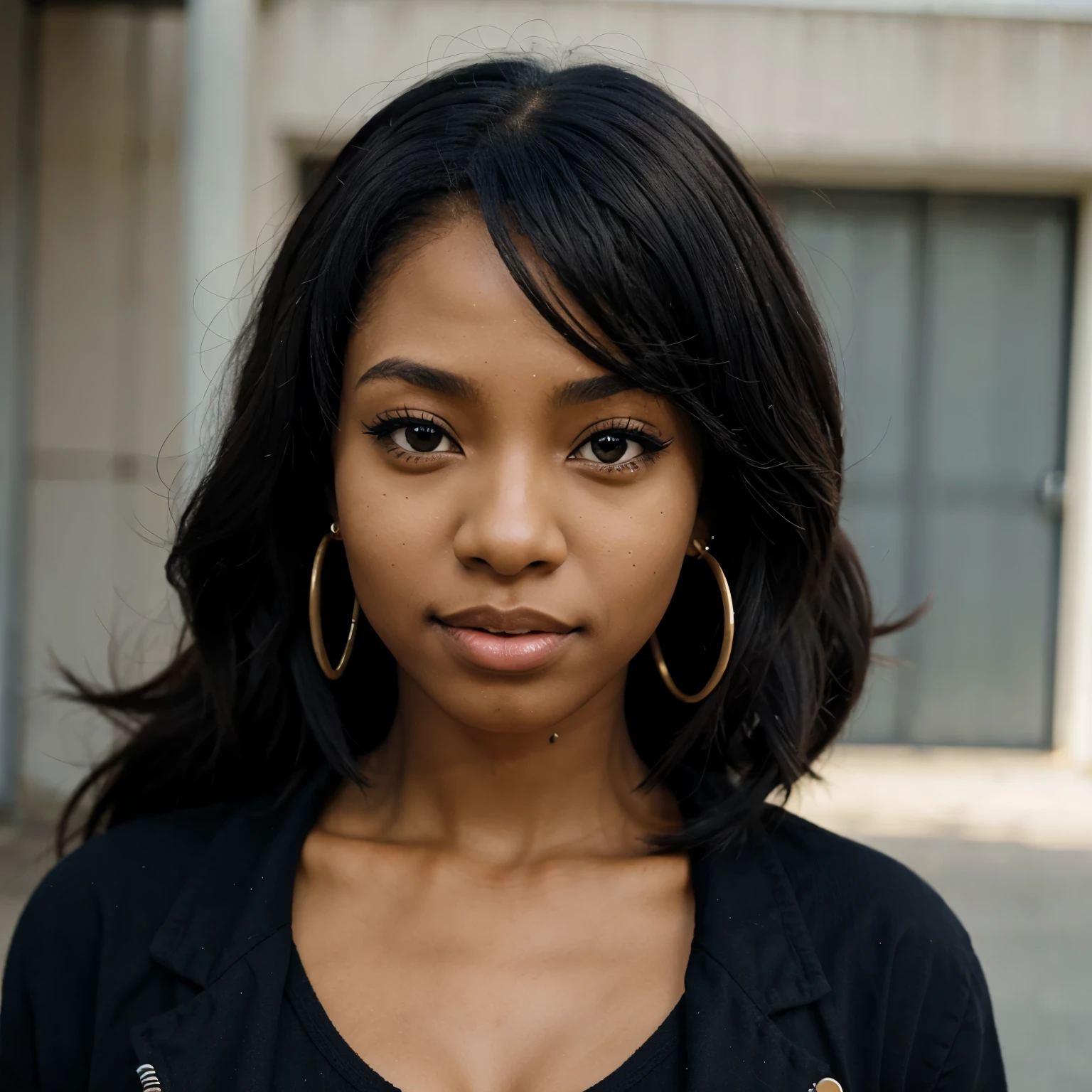 Black anime girl with piercings 