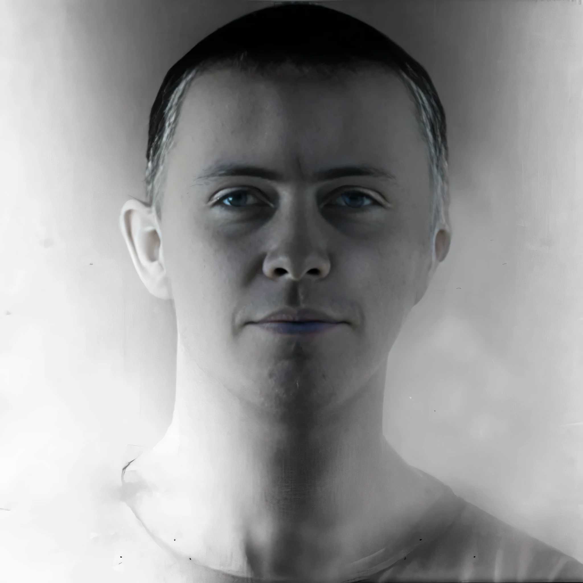 hombre arafed con la cabeza rapada y corbata, stable diffusion self portrait, Symmetrical portrait, double exposure portrait, retrato vfx muy detallado of, Full Face Portrait Composition, andréi ryabovichev, centred symmetrical portrait, retrato vfx muy detallado, Dmitri Mazurkevich, Symmetrical portrait, Symmetrical portrait, 4K Symmetrical Portrait