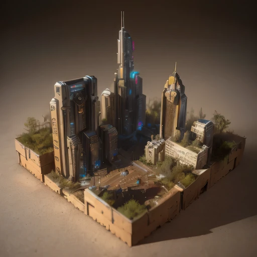 3598年Mars realistic model, (The hair ends are forked, original photo, best quality, masterpiece:1.4),Steampunk Cyberpunk 6820 City,(CyberpunkMars light:1.3), Mars (related to land),(in a small nature box:1.3),Isometric, small nature, landscape on foundation,landscape,