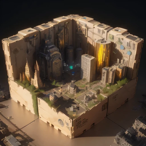 3598年Mars realistic model, (The hair ends are forked, original photo, best quality, masterpiece:1.4),Steampunk Cyberpunk 6820 City,(CyberpunkMars light:1.3), Mars (related to land),(in a small nature box:1.3),Isometric, small nature, landscape on foundation,landscape,