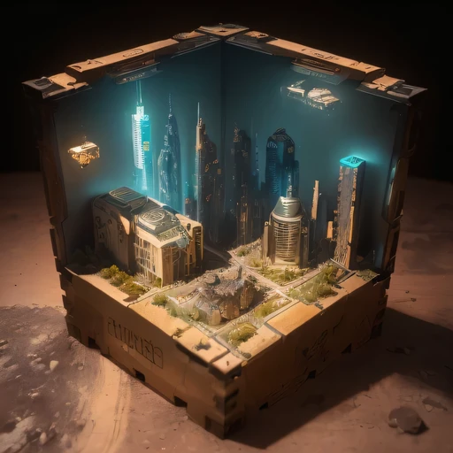 3598年Mars realistic model, (The hair ends are forked, original photo, best quality, masterpiece:1.4),Steampunk Cyberpunk 6820 City,(CyberpunkMars light:1.3), Mars (related to land),(in a small nature box:1.3),Isometric, small nature, landscape on foundation,landscape,