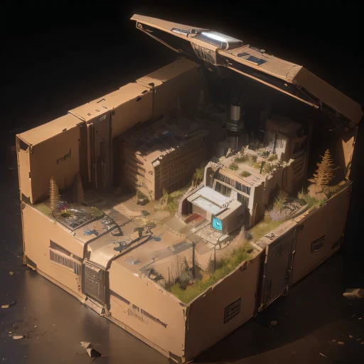 3598年Mars realistic model, (The hair ends are forked, original photo, best quality, masterpiece:1.4),Steampunk Cyberpunk 6820 City,(CyberpunkMars light:1.3), Mars (related to land),(in a small nature box:1.3),Isometric, small nature, landscape on foundation,landscape,