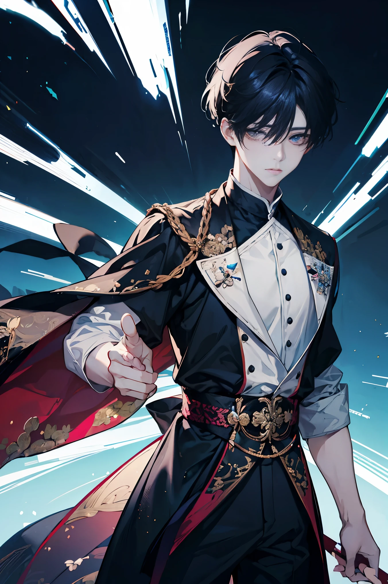 1 menino, personagem masculino baseado em jogos de impacto genshin, ilustrar em estilo de arte anime, ele tem cabelo preto curto e olhos castanhos, vista o personagem masculino com um sueter marrom, Universo de impacto Genshin, ultra detalhe, 2d animation, 4k, Cha Eun Woo, astro