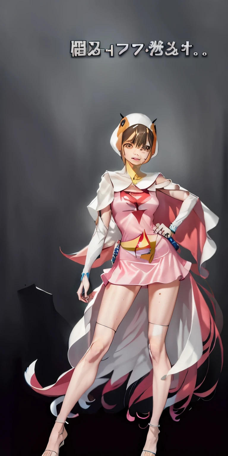 Highest image quality、real image、18-year-old美少女、ポニーテールbeautiful woman、beautiful sister、A woman wearing a pink dress and cloak is standing in front of a building, 18-year-oldの女の子,Jun the Swan、science ninja、white panties、beautiful woman、 As a retro-futuristic heroine, 18-year-old、As a retro-futuristic heroine, beautiful thighs、sheila, she - ra, anime female hero portrait, Portrait of a modern dharna, anime visual of super girl, super girl, official art, Dinah Drake, hironaka, Blowjob White Mecha Miniskirt