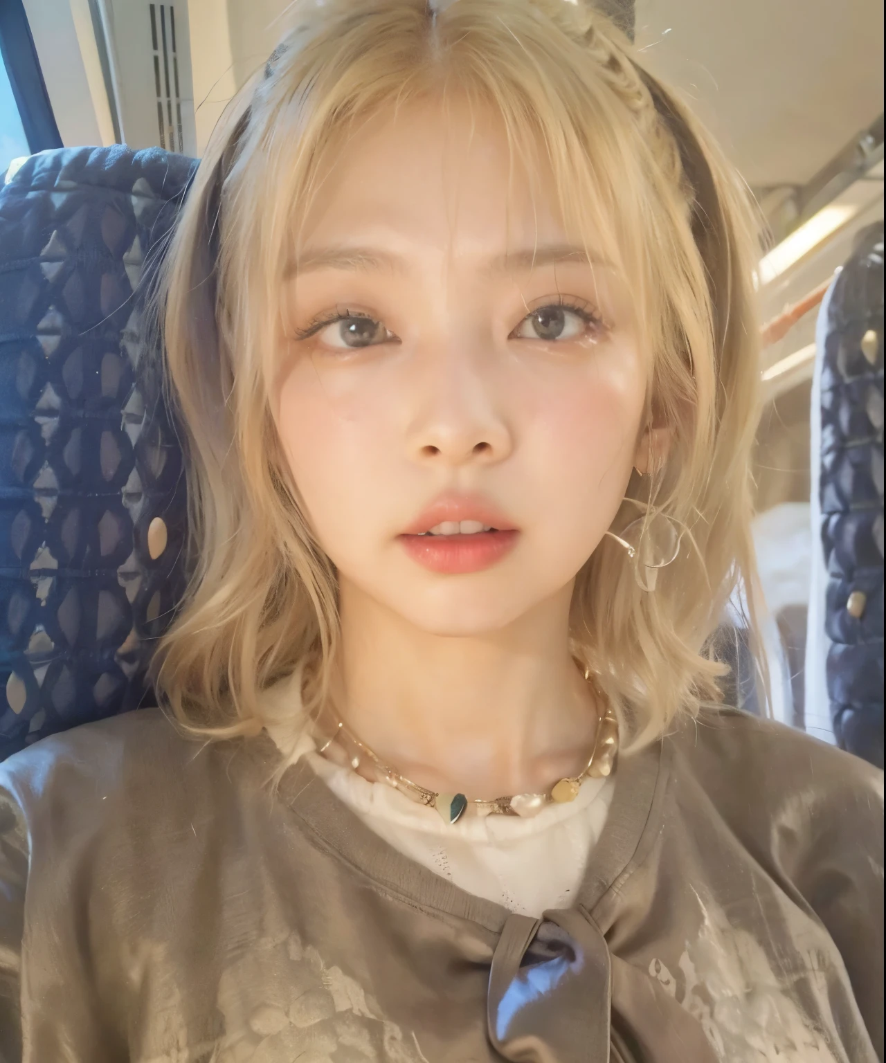 jennie kim blackpink face blonde hair
