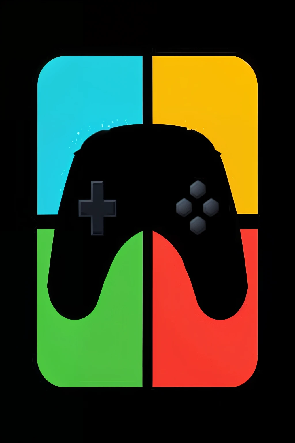 a black and green controle de videogameador with four squares, game icon, video game icon, foto de perfil discordante, controle de videogame, Deck a vapor, controlador, AppGameKit, game icon stylized, videogame, avatar de jogo 2d da parte superior do corpo, item de videogame, holding controlador, controlador deck, estilo de jogo para celular, avatar de videogame, estilo de videogame, jogos