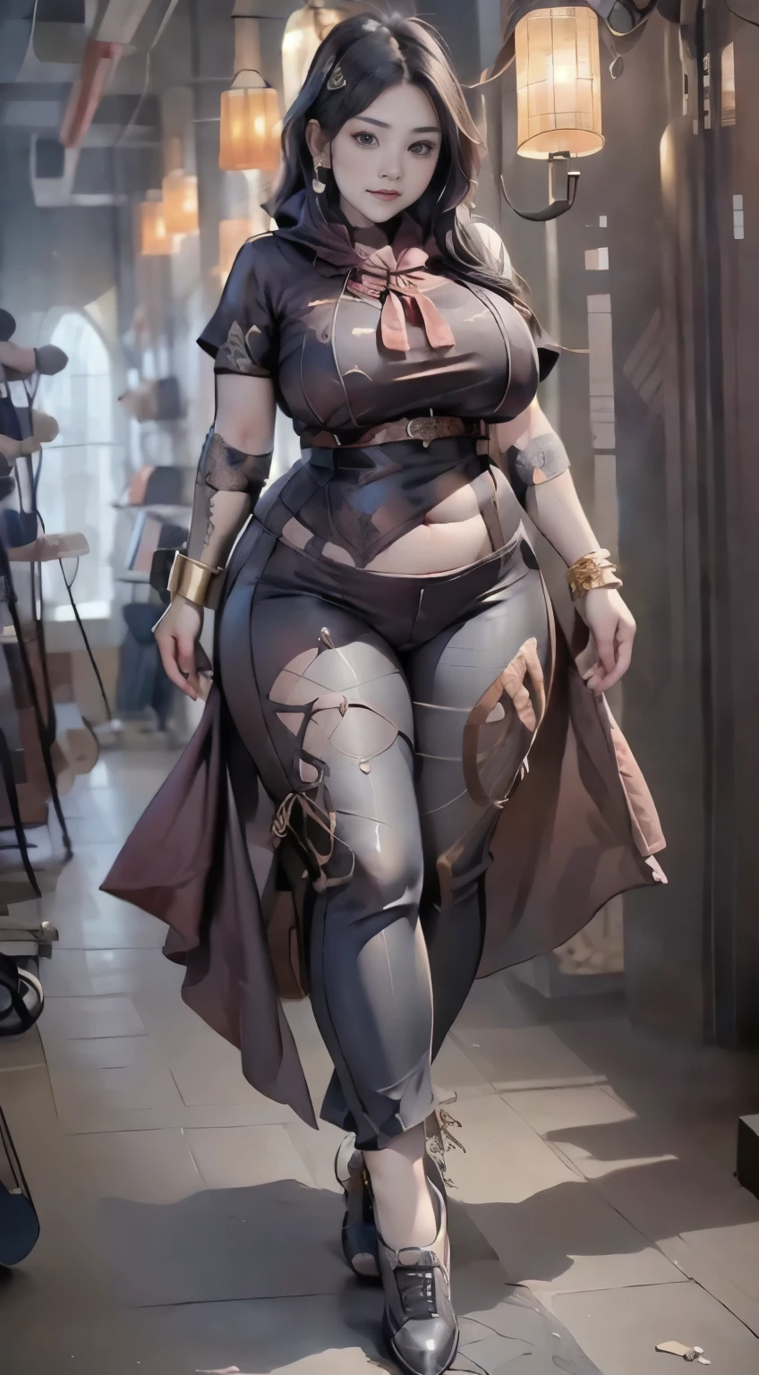 ((best quality)), ((masterpiece)), (detailed), perfect face, araffe woman thick and thight long pants posing for a picture, curvy model,, curvy hourglass figure, sexy longest hand t-shirt, thicc, beautiful full body shot, soft curvy shape, in a longest hand t-shirt, a beautiful woman open legs , bbwchan, , armpits, there is a old woman posing in a dark room with a maroon burka clothes , 43 years old, thick body, beautiful thick female, wide hips, thick legs, she has a jiggly fat round belly, thick thighs, curvy hourglass figure, thicc, curvy model, widest hips, hyperrealistic full figure, bbwchan, voluptuous body, thick, tattooed body, tattooed hands, hena on arm, hena in belly, Burka girl, muslim clothes, 43 years old woman. Burka chubby woman, chubby cheeks, wearing a sneakers, bob hairstyle, thick neck, short neck, there is a woman random pose red-brown hijab, bbwchan, thicc, brown hijab outfit, brown hijab fashion model, korean girl, korean woman, wearing brown robe, full length shot, alluring plus sized model, japanese goddess, clothed in hooded, voluptuous and arousing, portrait shot, curvy model, voluptuous body, wonderful, nene tanaka body , bbwchan, The overall atmosphere is smooth , haunting illustrations, extremely high-resolution details, photographic, realism pushed to extreme, fine texture, 4k, ultra-detailed, high quality, high contrast, red sneakers , cold atmosphere ,, 8k resolution , ultra-detailed resolution , wearing long thight pants, random pose with full body , full body, diamond necklace , wearing a watch , thick arm, thick cheeks , wearing a gold Bracelet