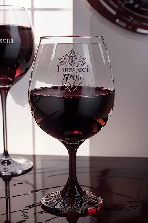 (masterpiece:1.2, best quality), (Beautifully engraved crystal glass: 1.2), ((1 red wine glass)), ((depth of field)), ((watercolor)), beautiful concept illustration, (blue background:0.5), (illustration:1.1), (extremely exquisite:1.1), (Perfect details:1.1), from the front,  
