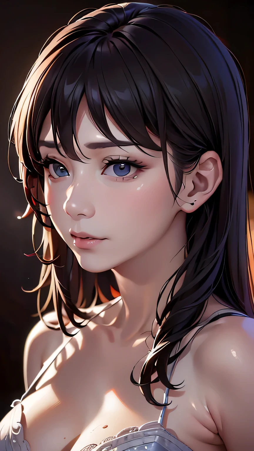 (8k, highest quality, masterpiece:1.2), (realistic, photo-realistic:1.37), highest quality, masterpiece, sense of oneness, smooth and beautiful, incredible details, wonderful, small details, masterpiece, highest quality, official art, Large files, very detailed, High resolution, very detailed, More about beautiful girls, very detailed eyes and face, fine and beautiful eyes, bright face, make your nose red,、big breasts、cleavage