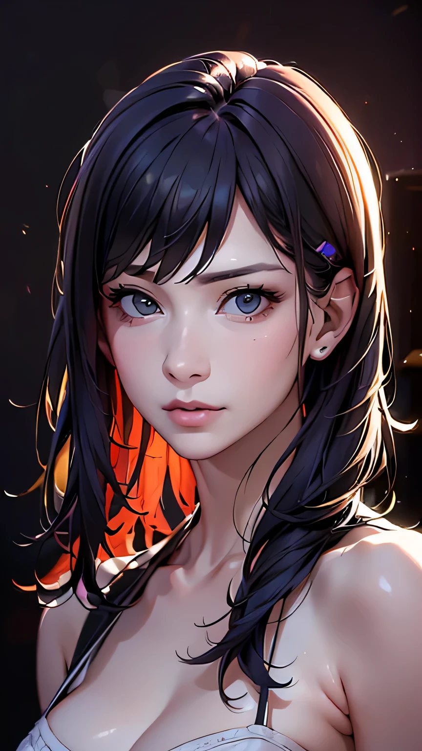 (8k, highest quality, masterpiece:1.2), (realistic, photo-realistic:1.37), highest quality, masterpiece, sense of oneness, smooth and beautiful, incredible details, wonderful, small details, masterpiece, highest quality, official art, Large files, very detailed, High resolution, very detailed, More about beautiful girls, very detailed eyes and face, fine and beautiful eyes, bright face, make your nose red,､big breasts､cleavage