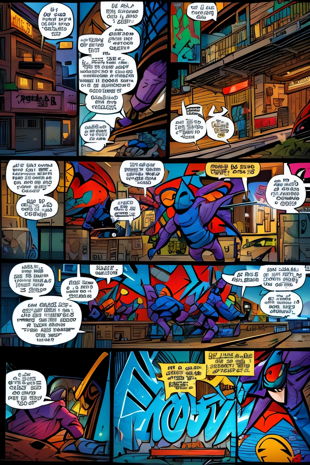 best quality, What is a graffiti comic? i don't know. Explain!