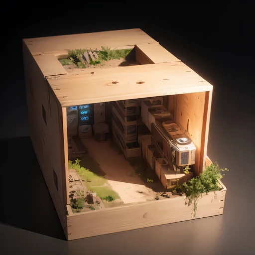 3598年Mars realistic model, (The hair ends are forked, original photo, best quality, masterpiece:1.4),Steampunk Cyberpunk 6820 City,(CyberpunkMars light:1.3), Mars (related to land),(in a small nature box:1.3),Isometric, small nature, landscape on foundation,landscape,
