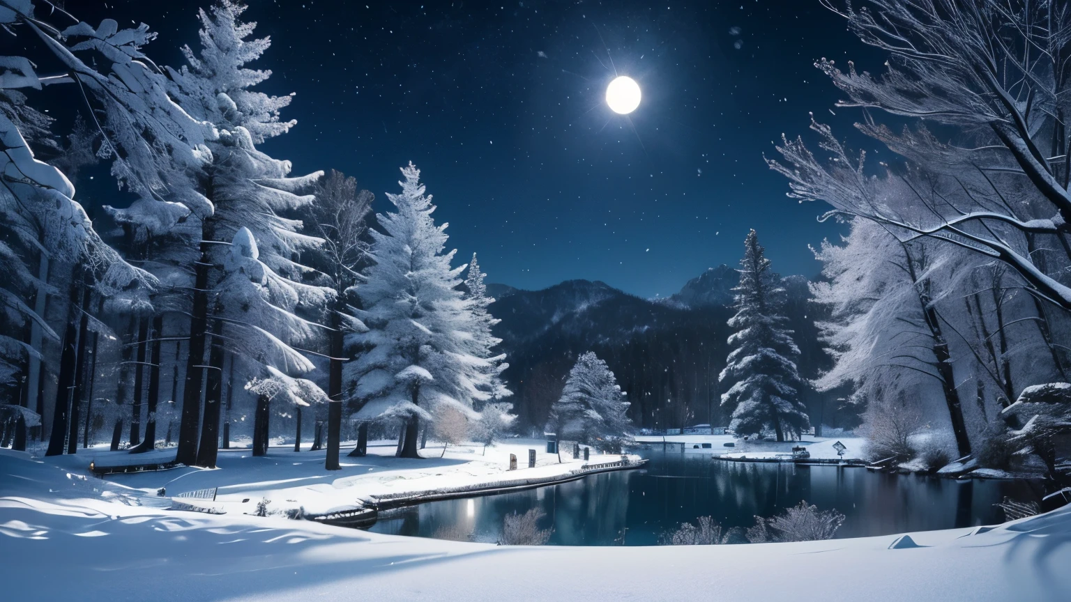 fairy sleeps、神秘的なsnow scene、fantasy((夜のsnow scene))、moonlight, night scenery、美しいsnow scene, 冬景色のfantasy, snow scene background, snow scene, snow scene, snow winter, snowy winter scene, winter setting, snowy winter, mystic winter landscape, winter park background, winter landscape, beautiful winter area,