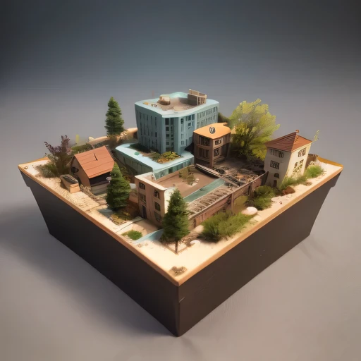 3798年Mars realistic model, (The hair ends are forked, original photo, best quality, masterpiece:1.4),Steampunk Cyberpunk 6820 City,(CyberpunkMars light:1.3), Mars (related to land),(in a small nature box:1.3),Isometric, small nature, landscape on foundation,landscape,