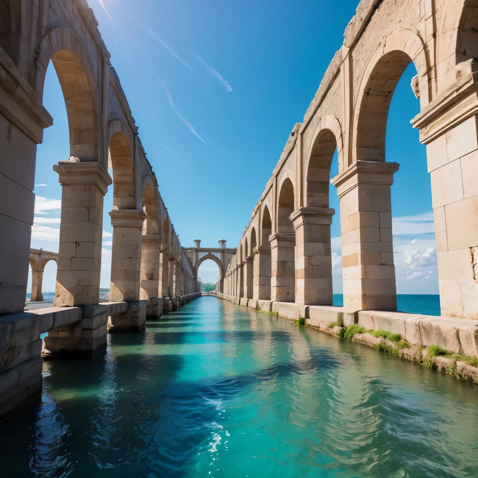 Sci Fi city, AqueDucts, Ocean